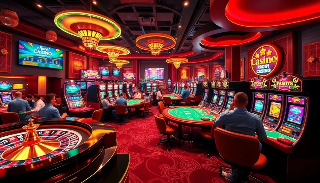 Discover the thrilling atmosphere of online gambling with the link truy cập qq88 featured prominently as players enjoy poker and slots.